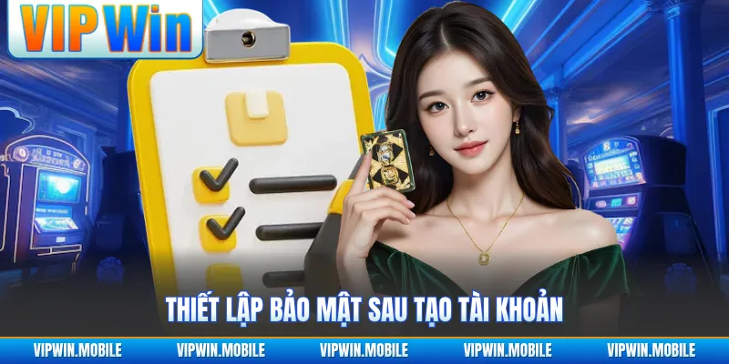 Thiết lập bảo mật sau tạo tài khoản